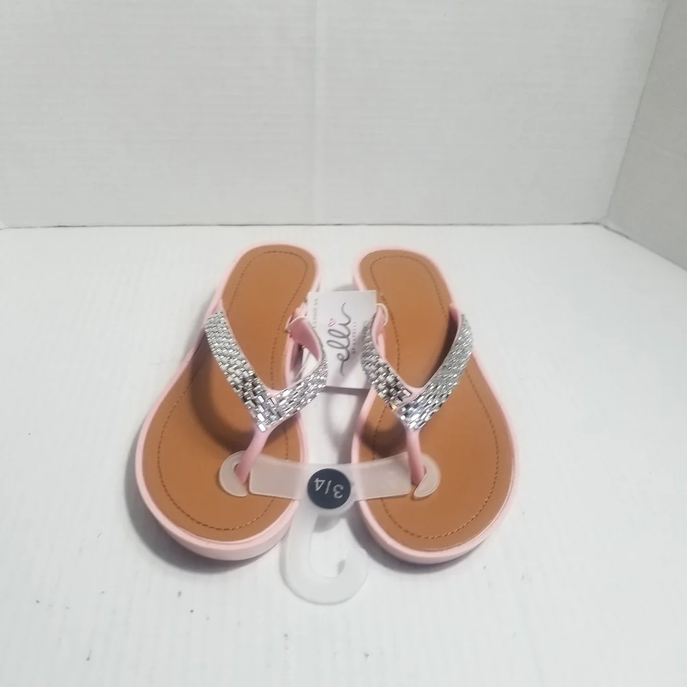 NWT ELLI BY CAPELLI GIRL'S WEDGE SANDALS SIZE 3/4